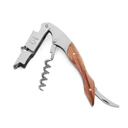 Hot Selling Multi Function Stainless Steel Cork Screw Rosewood Red Wood Wine bottle Opener 3 in 1 Rosewood Waiters Corkscrew