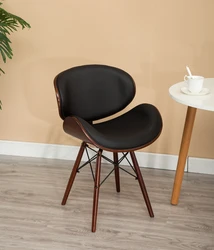 wood cross legs Walnut veneer bent wood scandinavian style barstool for wholesaler