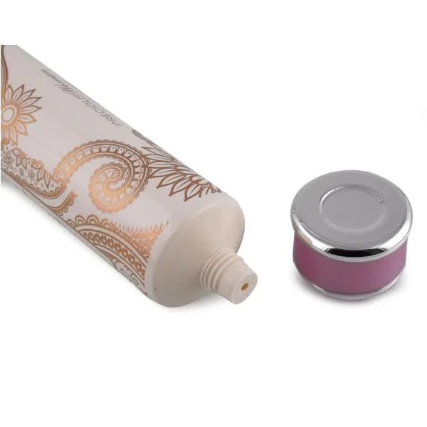 Cosmetic plastic tube packaging round PE soft tube for body washing creme with screw on cap