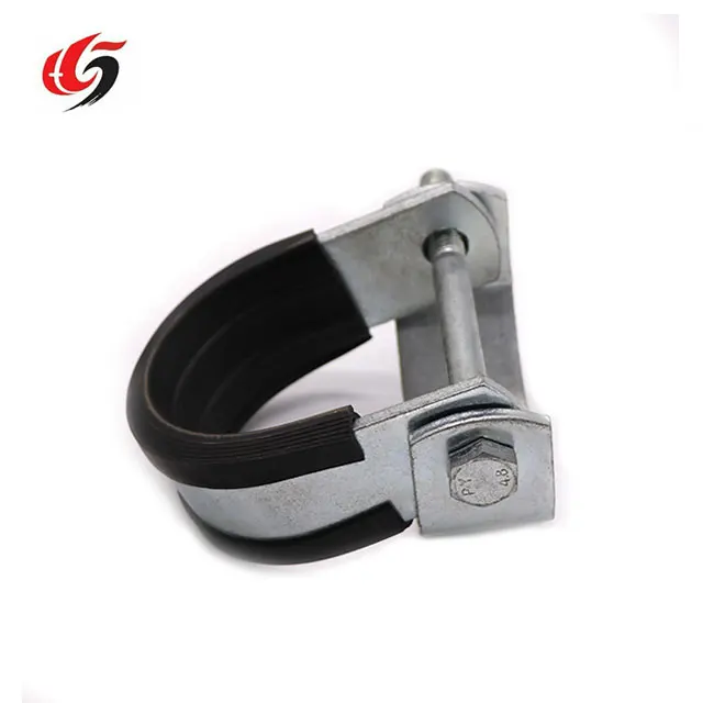 
China factory supply Steel Adjustable Rubber lined Clevis Hanger Pipe Clamps 