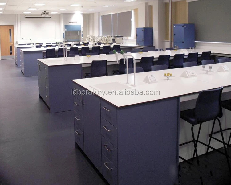 Полипропиленовый лабораторный стол с полипропиленовыми раковинами