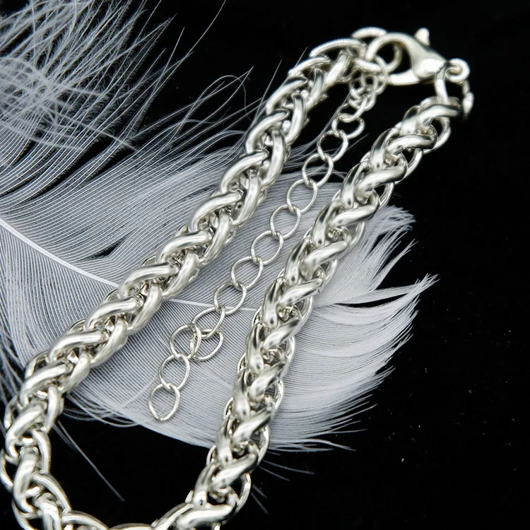 European And American Personality  Byzantine Bolo  twist stainless steel cuban link chain bracelets