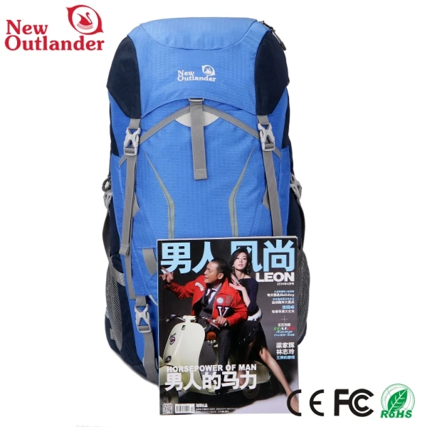 High quality popular mountain climbing waterproof reflective smart bagpack hiking backpacks 50L