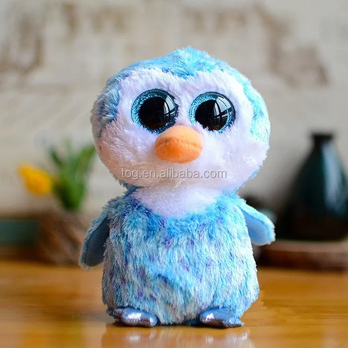OEM Stuffed Lovely Plush Blue Big Eye penguin Super Cute Soft Sea Animal Toy
