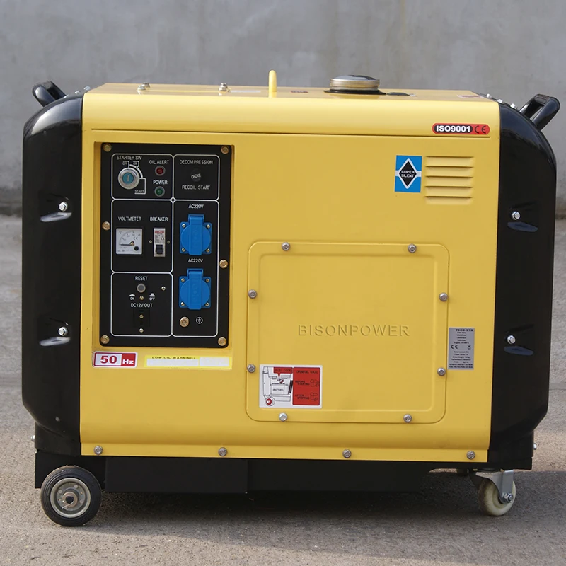 BISON(CHINA) Power 5 Kilowatt Portable Diesel Generator Price 10hp diesel generator set