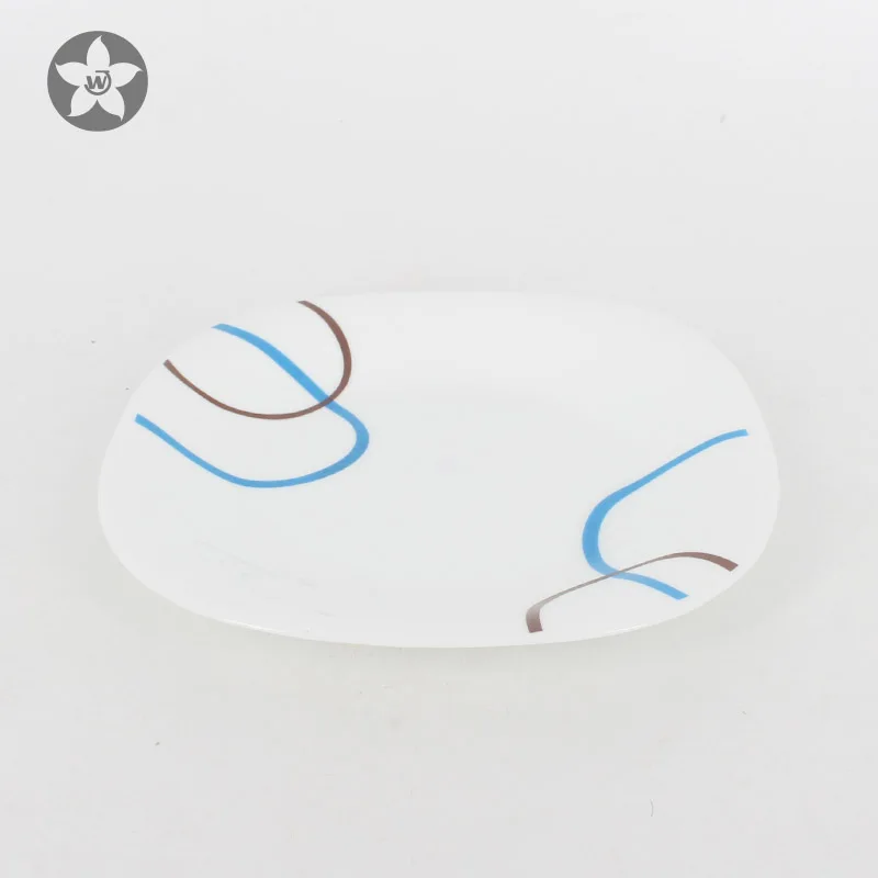 Microwave oven safe opal glassware heat resistant opal glassware dinnerware opal flat plate