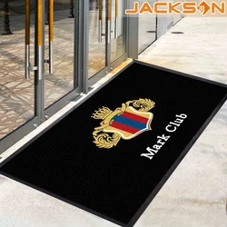 Custom Logo Nylon Printed Rubber Floor Carpet Entrance Mat For Door