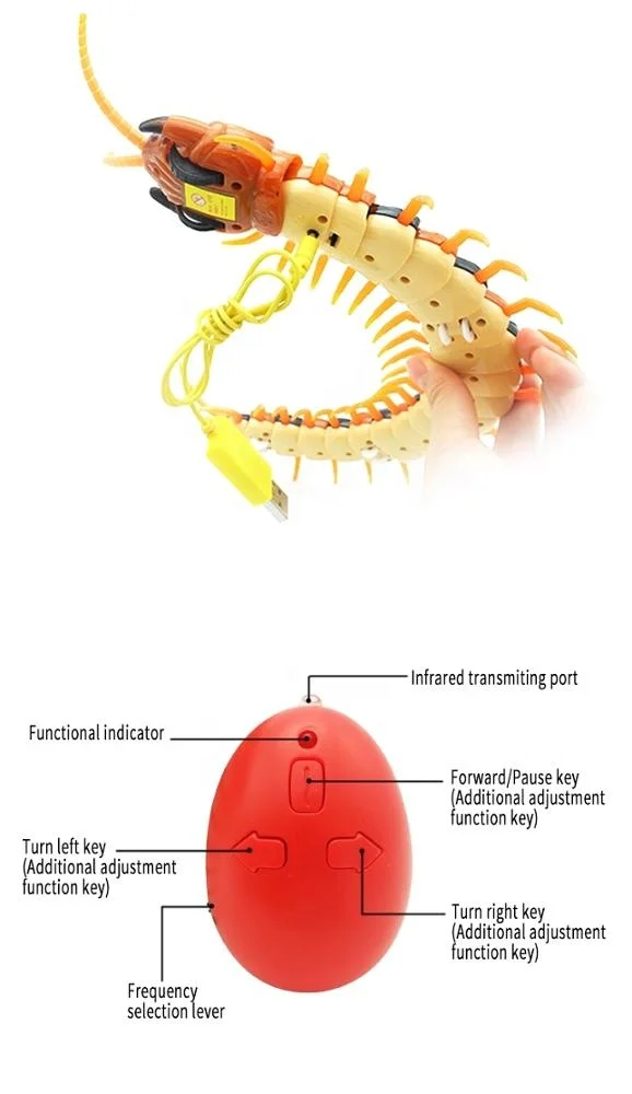 kidsToy Electric RC Centipede  Insect Remote Control Centipede Creative Electric Tricky Funny Cat Toy For Cat