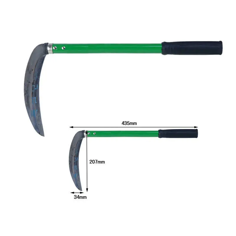 
Multifunctional agricultural outdoor garden Steel Grass Tooth Sickle with Wooden Handle 