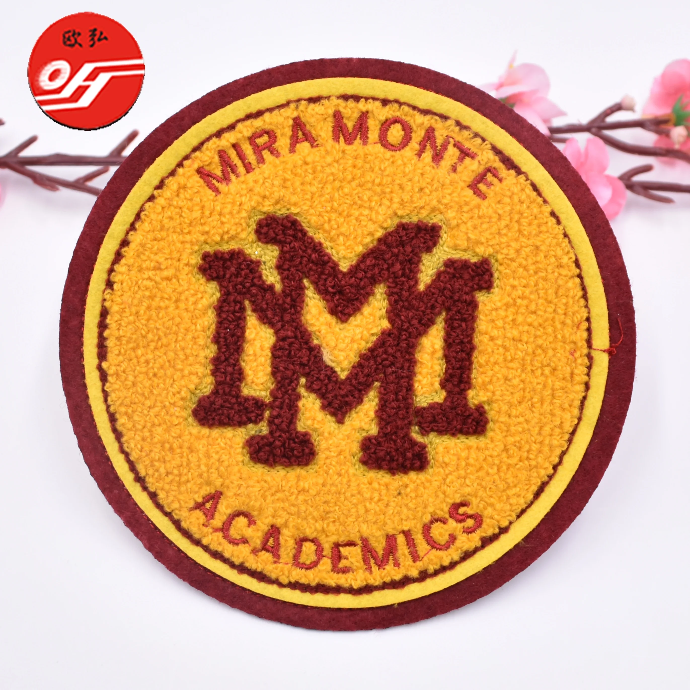 Best Selling Customized Laser Cut Tower Material Heat Press Embroidery Patches for Clothing