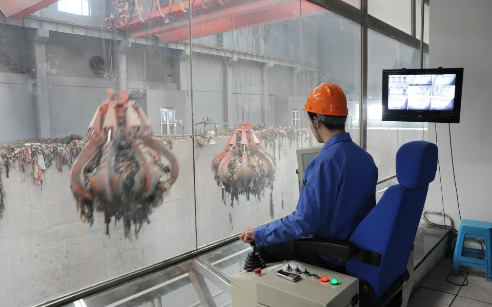 Professional Double Girder Overhead Grab Crane 20t Scrap Yard Cranes Waste to Energy Plant Use Crane