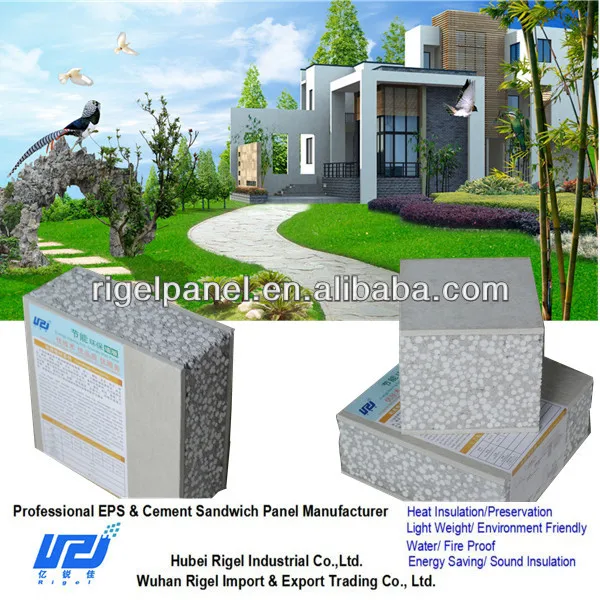 New sustainable building materials fast construction decorative eps sandwich wall panels sale in uk