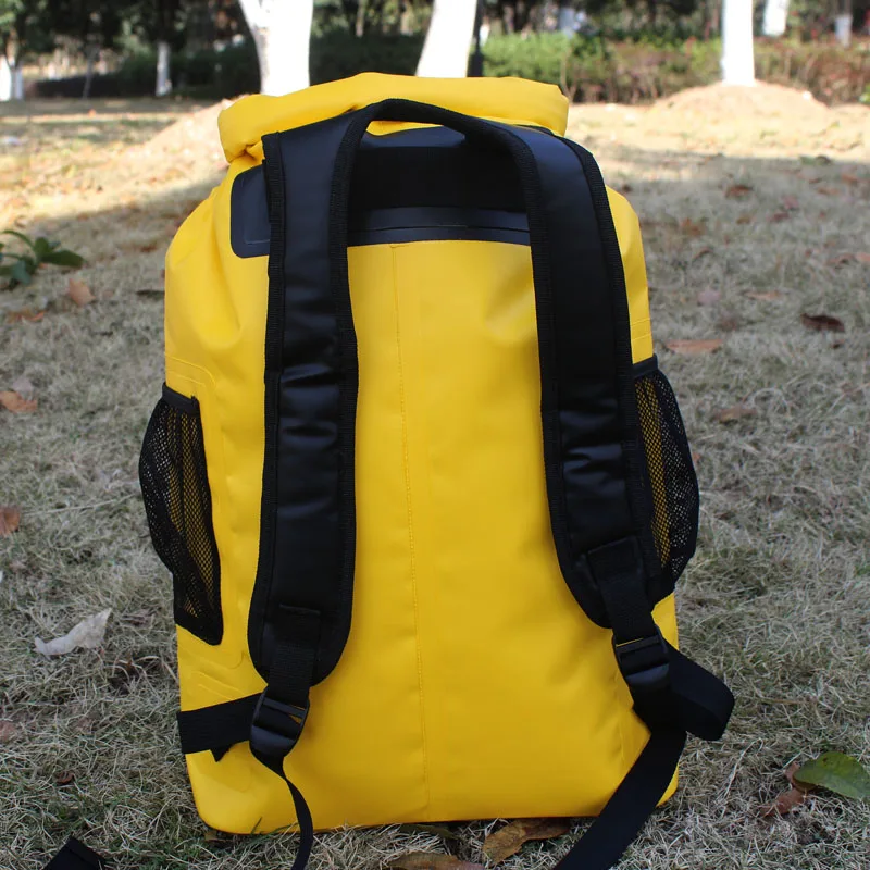 Outdoor Camping Hiking Fishing & Kayak PP Material Hot Sale 500D PVC Tarpaulin Custom Logo Dry Bag 30L Waterproof Backpack