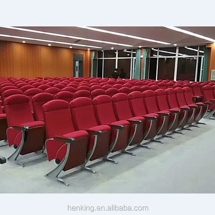 Modern stadium chair folding auditorium seat 3d theatre seating with metal feet,church pew