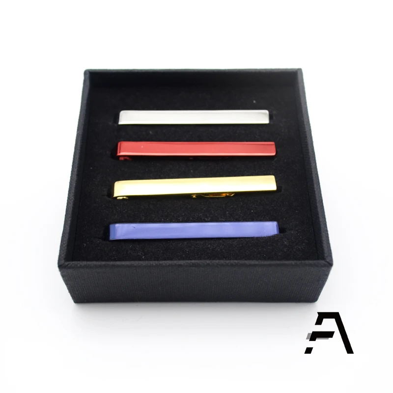 Простой простой Гладкий зажим для галстука Набор для галстука для мужчин