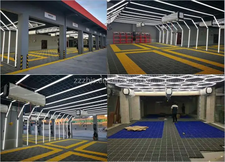 wholesale eco-friendly plastic interlocking garage floor tiles/removable pp interlocking floor for car washing/garage floor tile