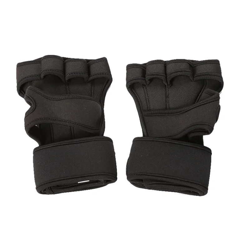 Weightlifting Gym Workout Powerlifting Silicone Sport Wrist Support Fitness Padding Cross Training Weights Gloves