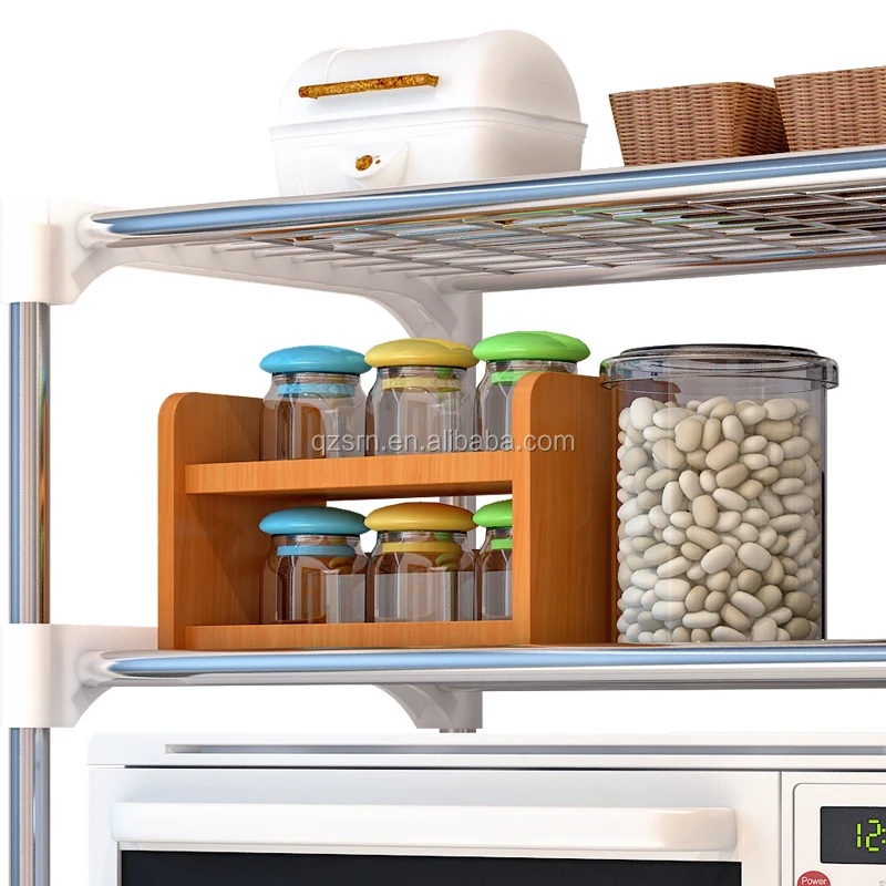 storage shelf wire metal basket shelving rack kitchen utensils microwave oven stand wire closet shelving system