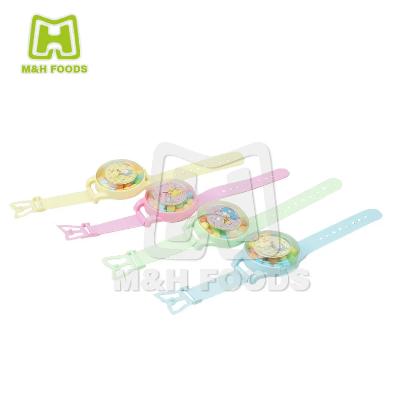 Cute Cartoon Cat Watch Toys with Sweet Hard Pressed Candy for Kid