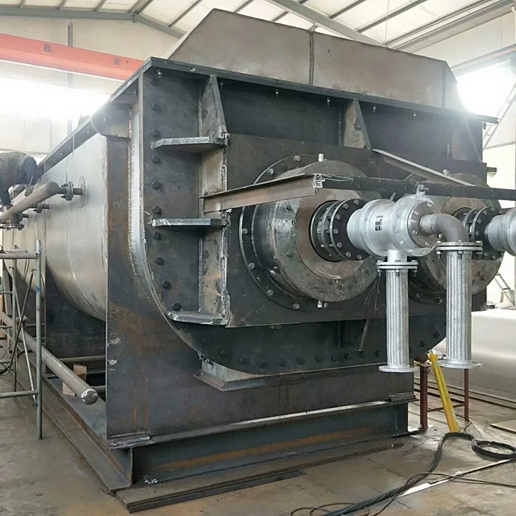 cow dung drying machine and KJG type paddle drying machine for slurry material like sludge