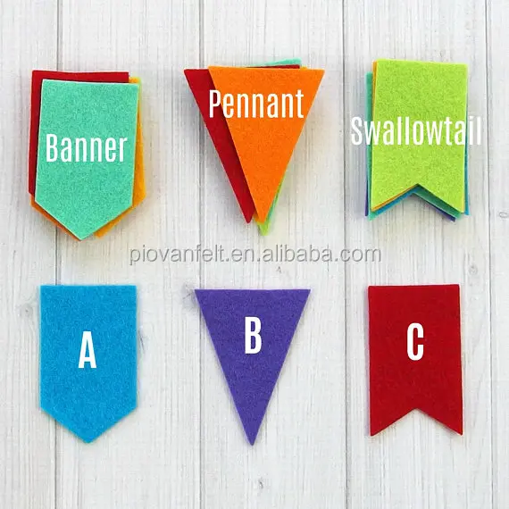 Mini Pennant Felt Flags Custom Felt Triangle Pennant String Flags