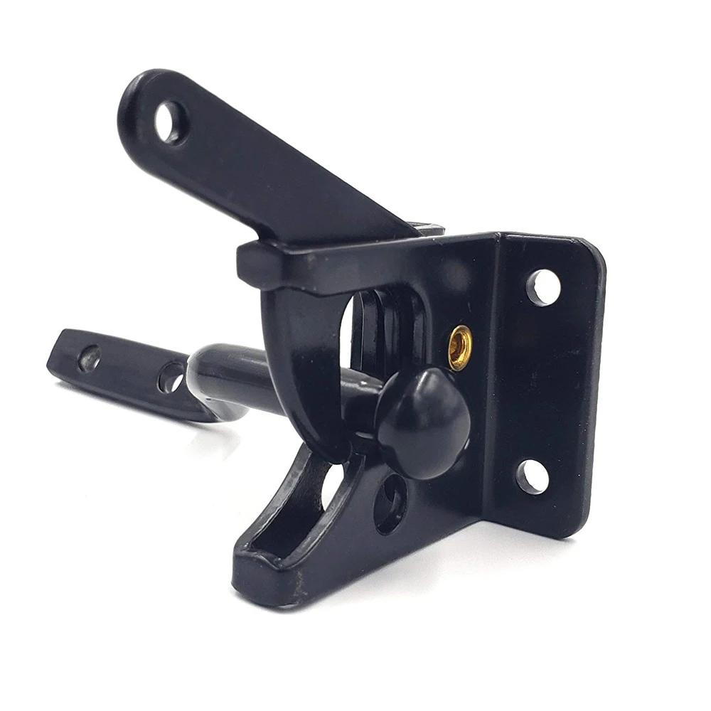 Black Steel Self Locking Automatic Gravity Lever Fence Gate Latch