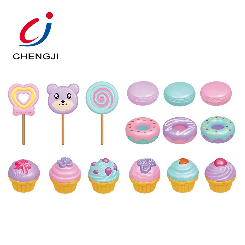 Kids Toy Ice Cream Dessert Truck Cart Toy Plastic Toys Ice Cream Candy Trolley Carts Pretend Play Set