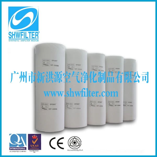 EU5 ceiling air filter SP-600G for spray paint booth