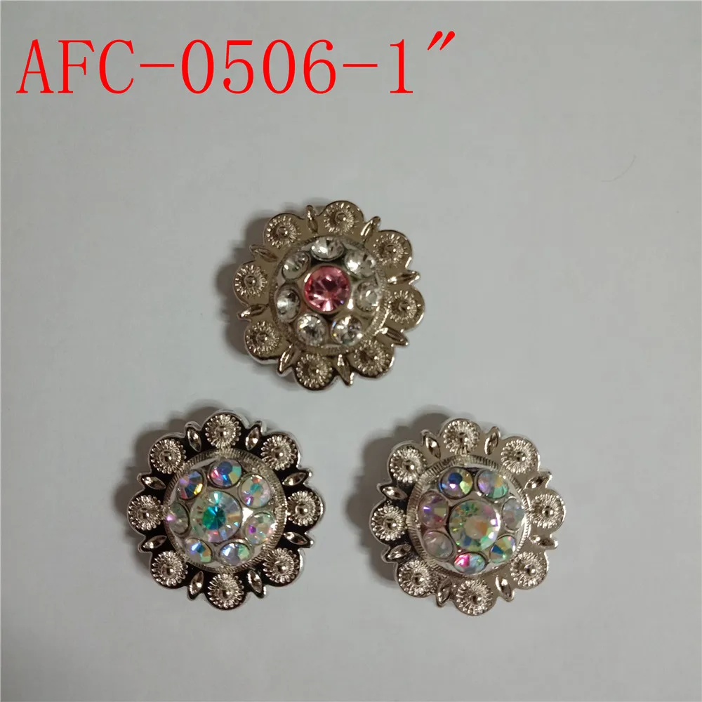 shiny saddle conchos with crystal