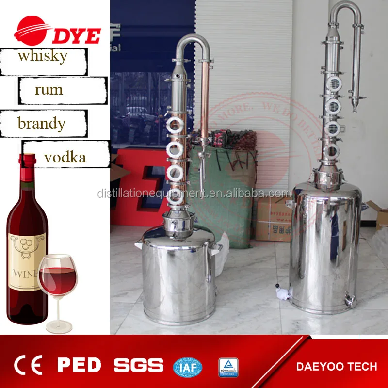 Daeyoo 50L 100L 200L домашний спиртовой дистиллятор для теста на ром и бренди