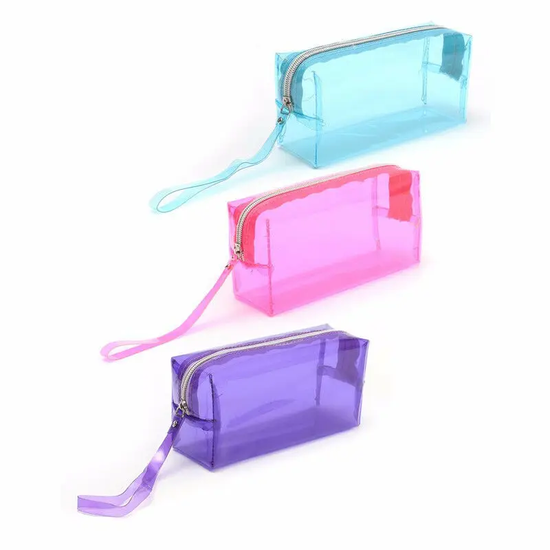 Прозрачная косметичка из ПВХ jelly, Женский дорожный органайзер для косметики, прозрачные чехлы в багажник