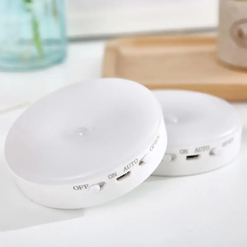 Motion Sensor  USB Charge Lighting Blank Night Light Lamp Led Room Toys Kids Room