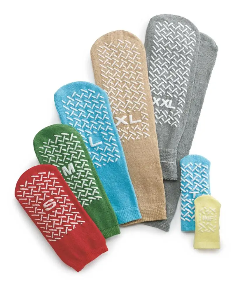 Custom double tread Non Skid Hospital Travel Slipper Socks