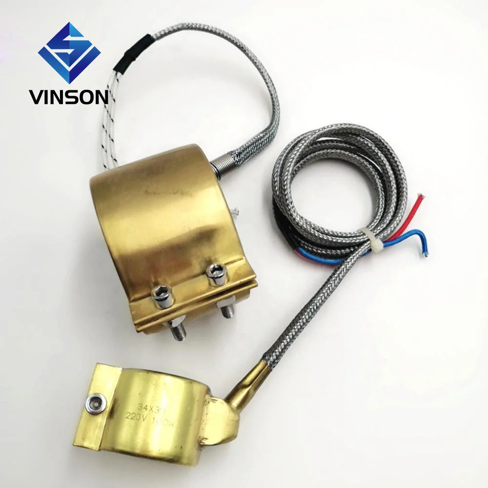 Пластиковый нагреватель экструдера, Электрический ленточный нагреватель, латунный нагреватель сопла с термопарой типа J