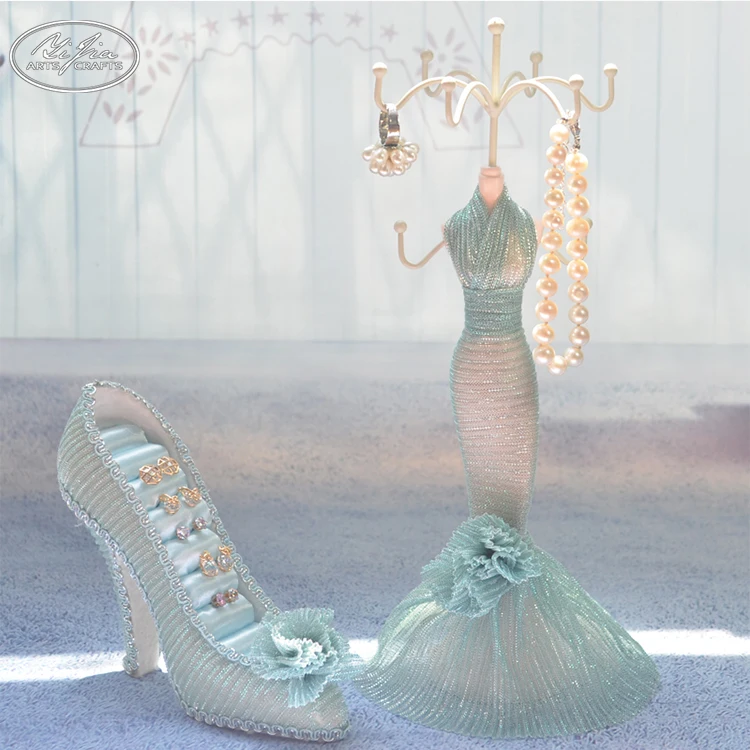 Customizable Mini Female Mannequin Dress Form Decoration Jewelry Display Set