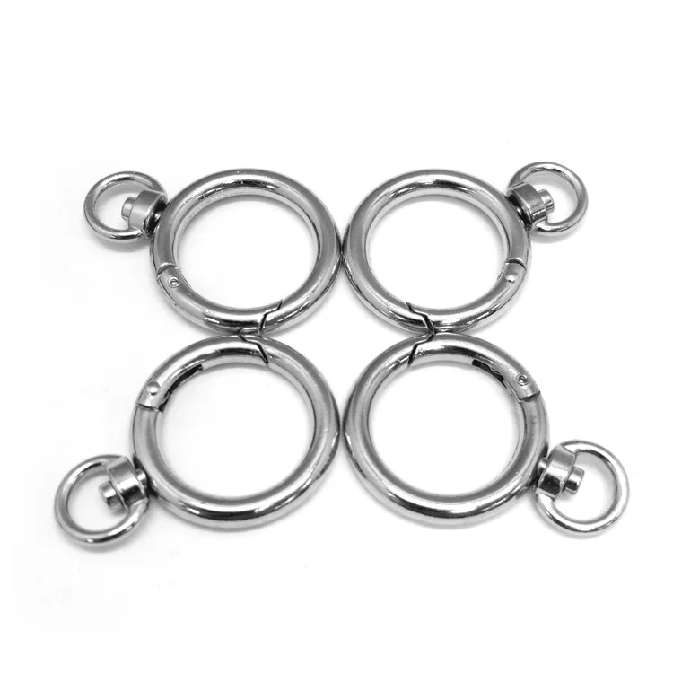 zinc alloy metal round swivel lobster clasp Swivel Snap Hook carabiner for bags