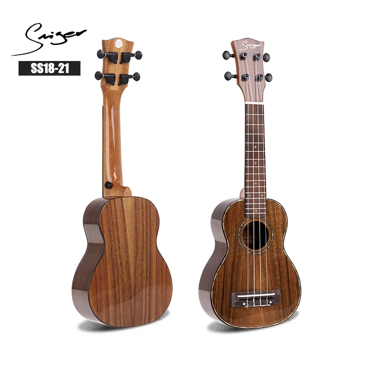 OEM Handmade Solid Koa Ukulele Soprano 21