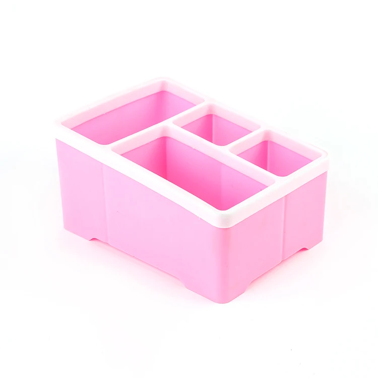
Newest Selling Desktop Storage 4 Grids Plastic Remote Control Box Cosmetic Box 