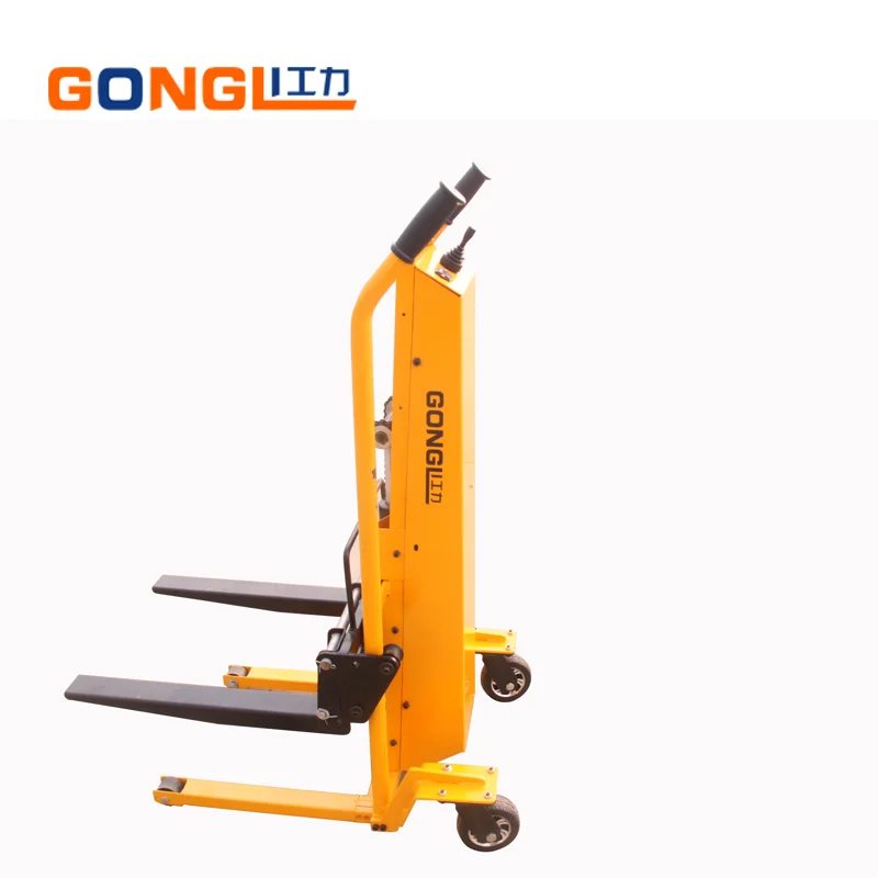 
GL-0052 Electric Light Fork Lift Truck Easy Handling Portable Light Weight Hand Pallet Stacke 