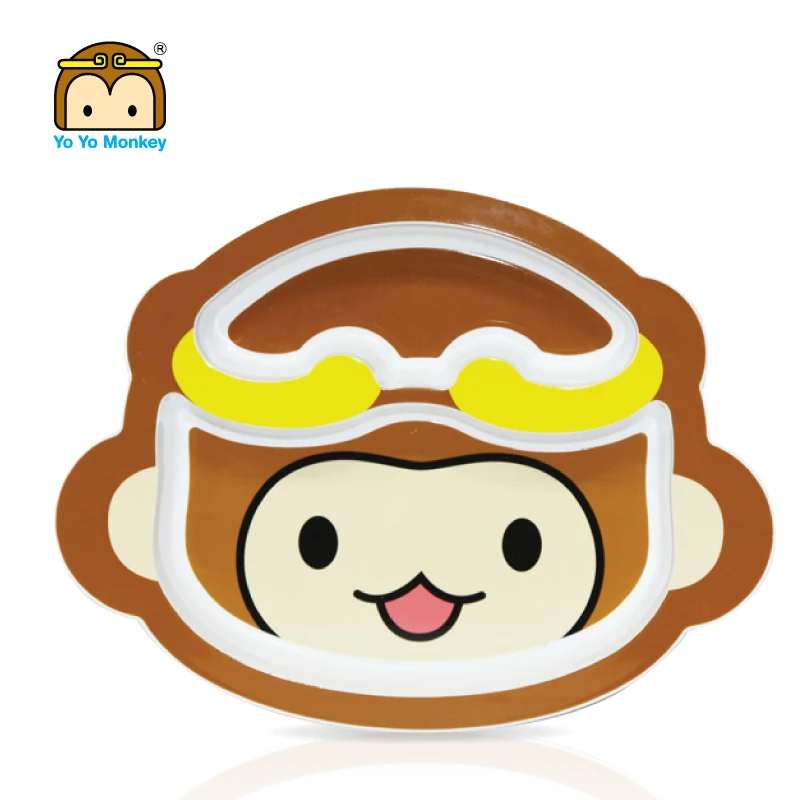 
BPA free plastic infant divider feeding plate 