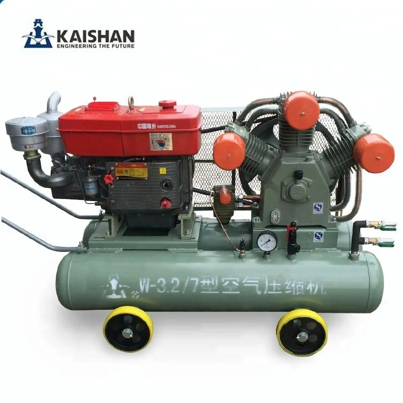 China supplier 20HP diesel engine mining piston air compressors compressor for rock drill