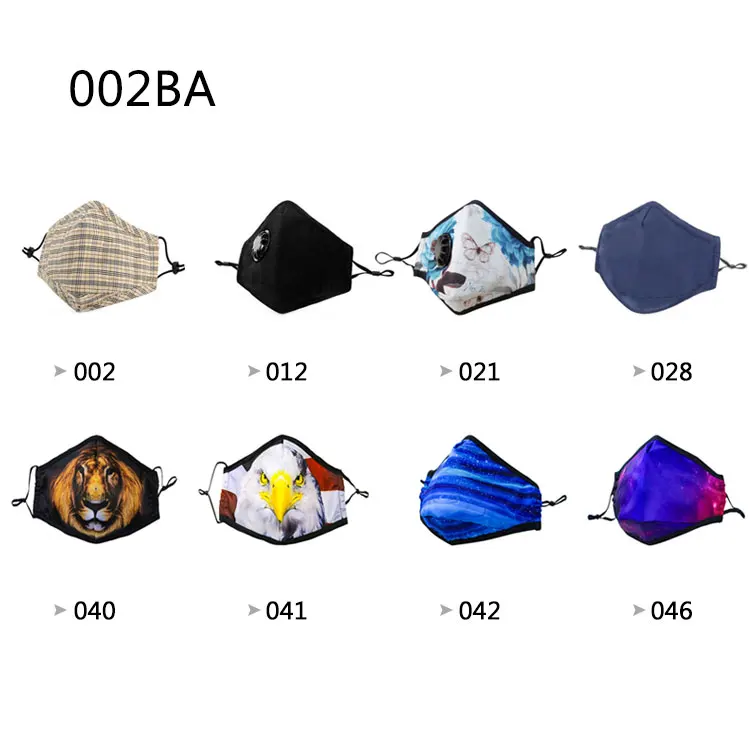 custom logo adjustable anti pollution hygien mask cotton gauze protective dust face mask