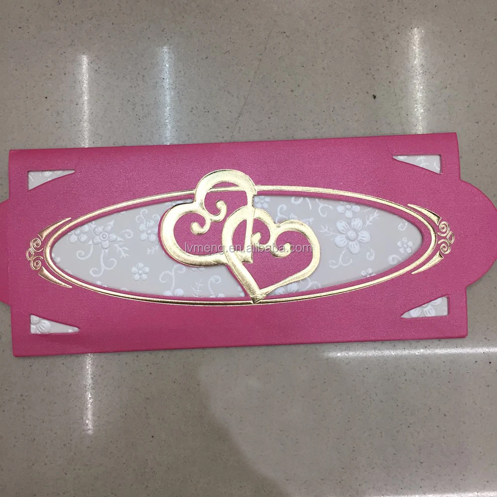 
elegant romantic wedding invitation card/ pocket style wedding invitation/ Africa wedding invitation card 