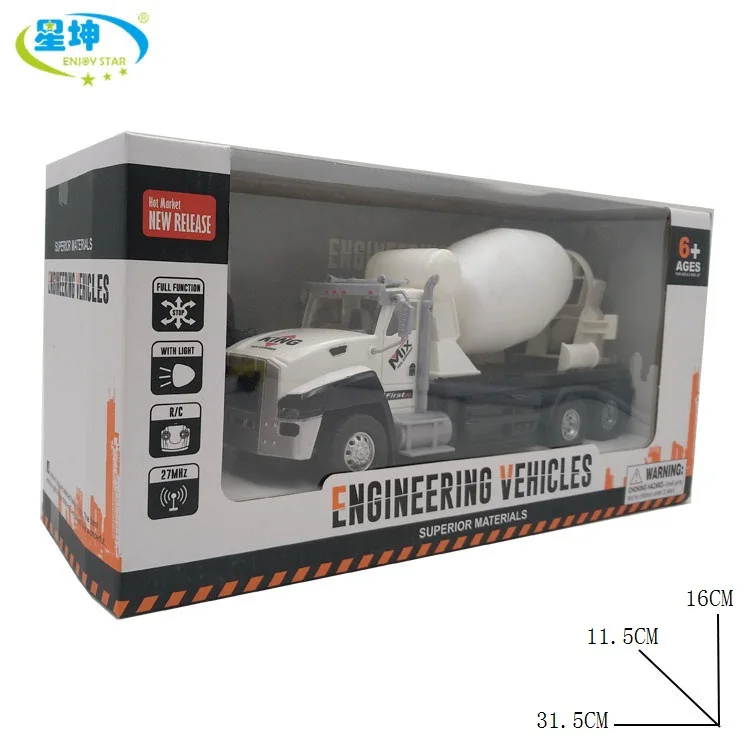 Lazada Hot Selling Special Friction Toy Rc Truck for Chid Concrete Mixer Truck Toy