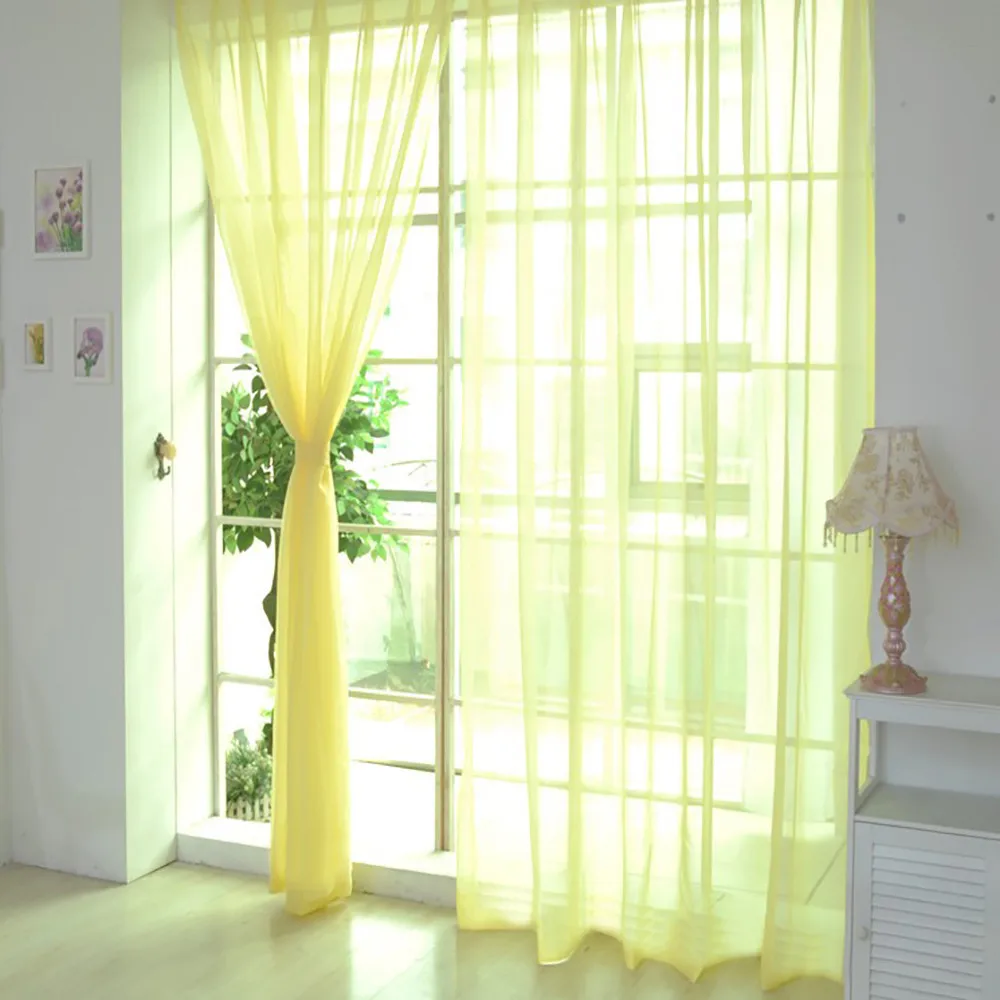 Modern Design bedroom Living Room white Window Screening Solid Door Curtain