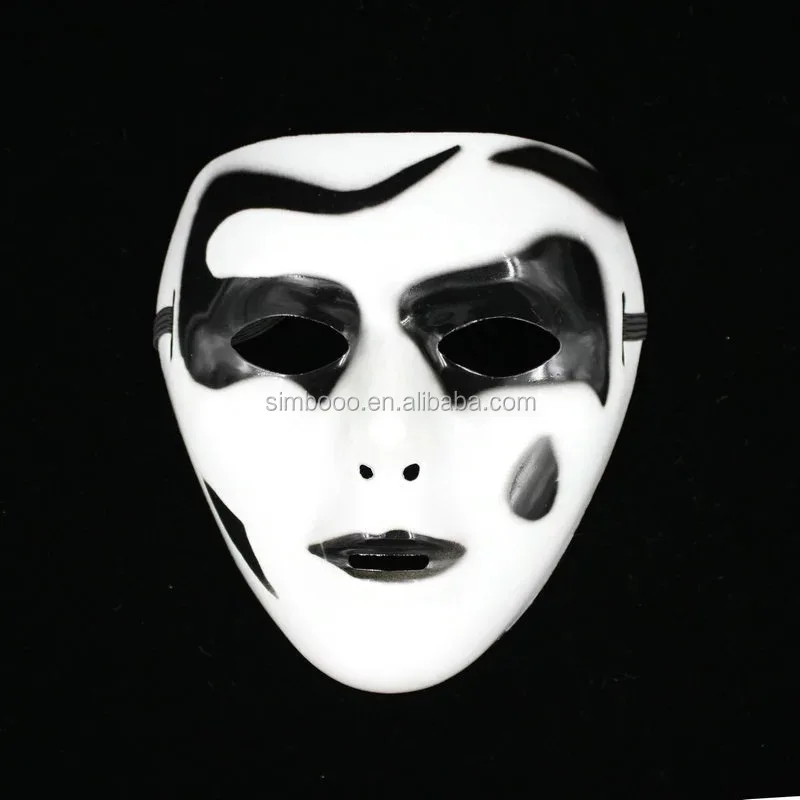 2017 Hot Sell halloween hand-painted masks, street dance masks, plastic hand painted masks