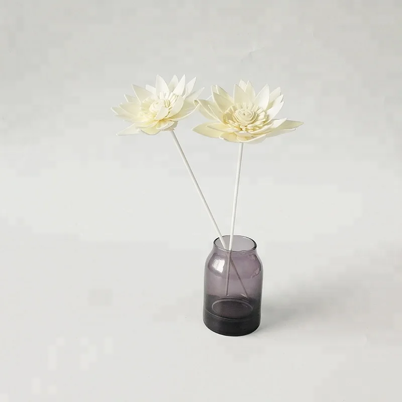 decorative handmade unscente artificial wood sola balsa Flower for fragrance reed diffuser with fiber sticks