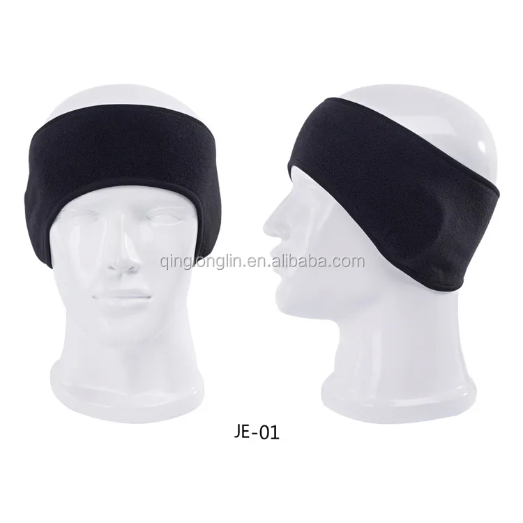 Custom Sport Hairband Fleece Windproof Elastic Winter Running or Bicycle or Motorcycle Headband with Ear Warmers