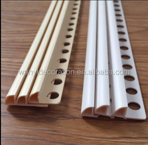 
Alibaba website round edge closed type PVC tile trim 