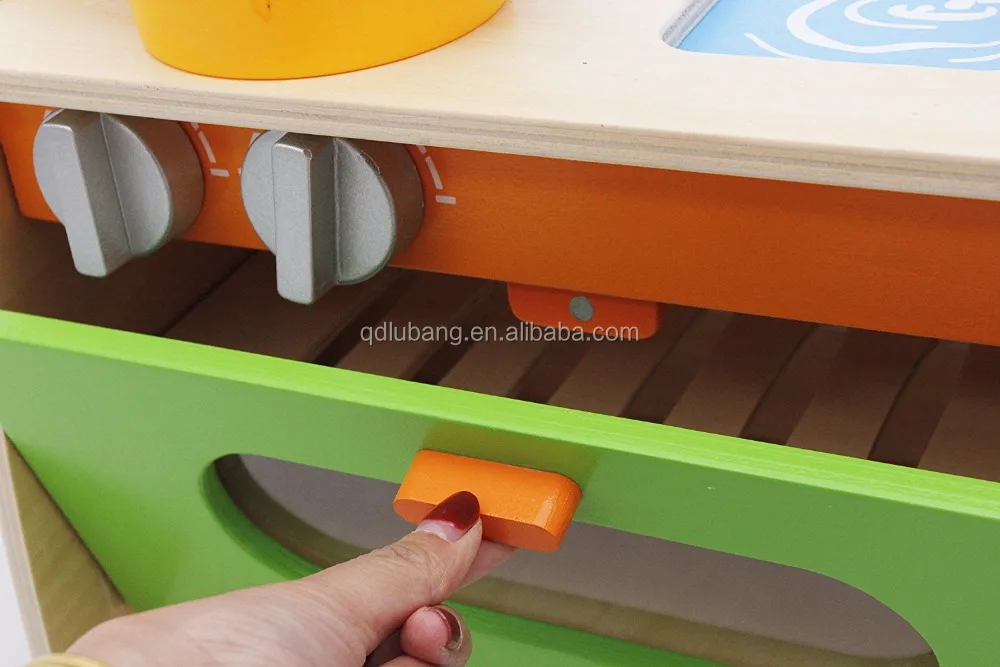 Children Wooden Play Kitchen Set Pretend Role Play Cook Learning Toys for Kids